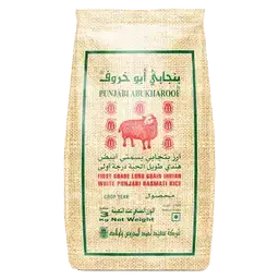 بنجابي ابو خروف ارز بسمتي ابيض طويل الحبة 3 كجم