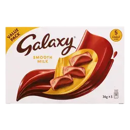 جالاكسي شوكولاته بالحليب 5 حبة 36 جم