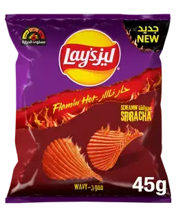 ليز سريراتشا بطاطس مموج حار نار 45 جم