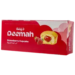 ديمه كب كيك الفراوله علبة 12 حبة 27 جم