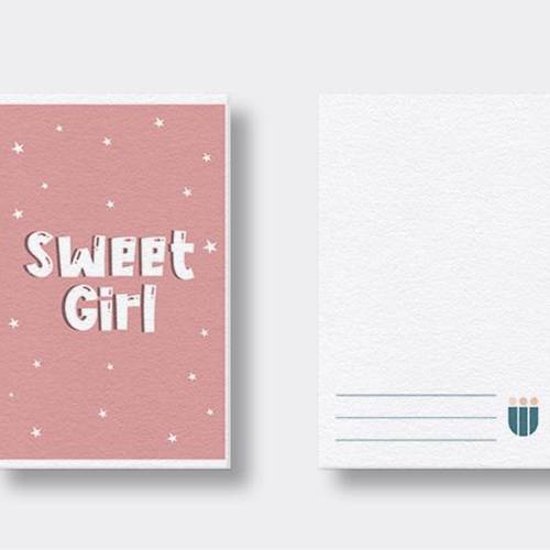 كرت “ sweet girl “ 