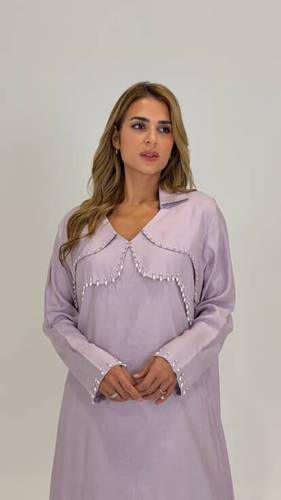 ثوب لينن مع لولو