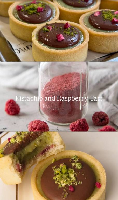 تارت الفستق والتوت Tart pralin**