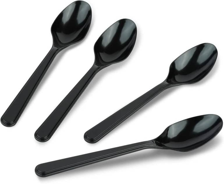 VIP transparent food spoon, unwrapped, 1000 pieces