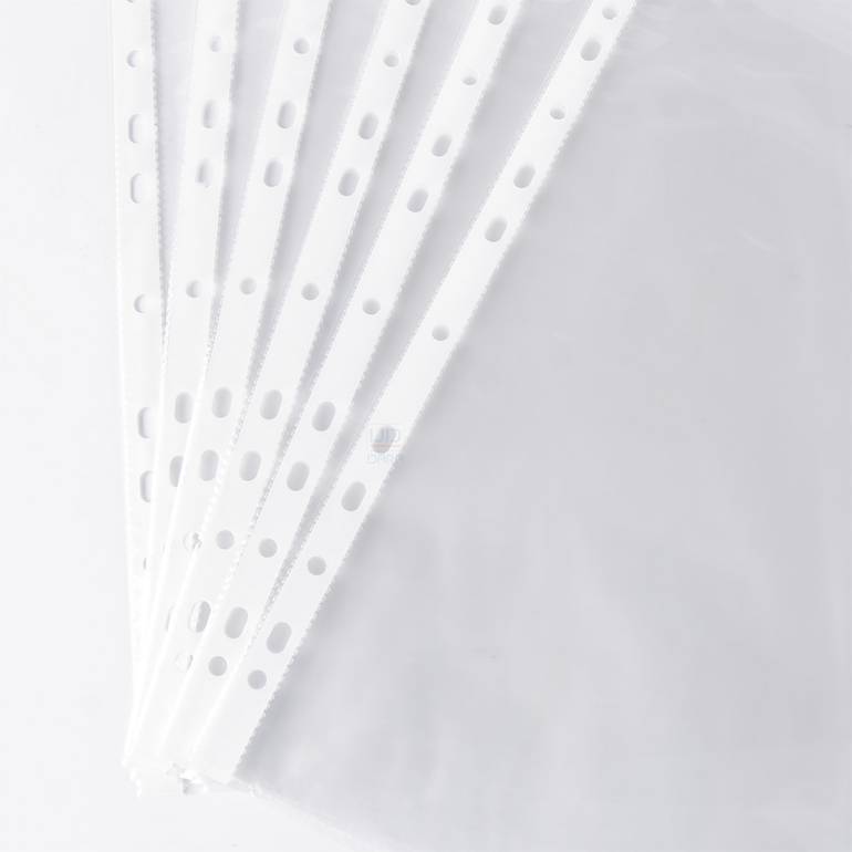 A4 transparent perforated file, 100 pieces