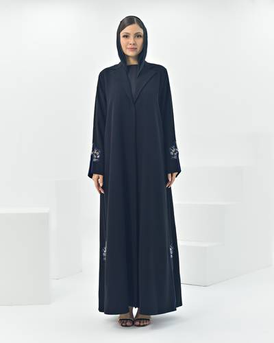 عبايه ورد الازرق 