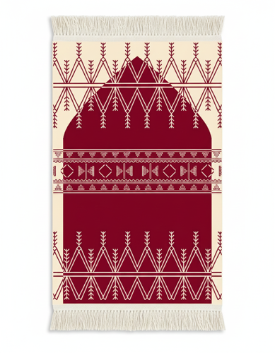 Nasq” Rug – Burgundy Elegance