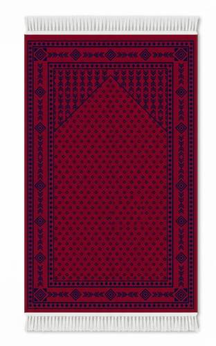 Modern burgundy rug