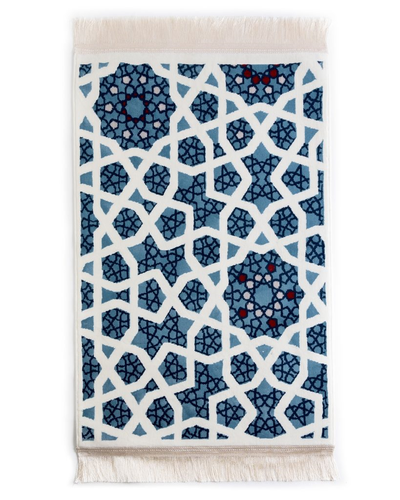 --Rawda Collection prayer mat, Mada Carpet, blue