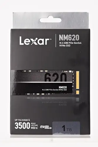 Lexar NM620 1TB SSD, M.2 2280 PCIe Gen3x4 NVMe 1.4 Internal SSD, Up to 3500MB/s Read, 3000MB/s Write, 3D NAND Flash Internal Solid State Drive