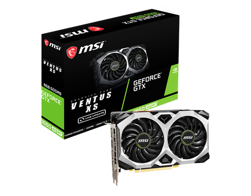  MSI GeForce GTX 1660 Super Ventus XS 6G GDDR6 ، بطاقة رسومية للألعاب ، GTX 1660 SUPER ، PCI Express x16 3.0 ، 192 بت ، HDMI ، VR