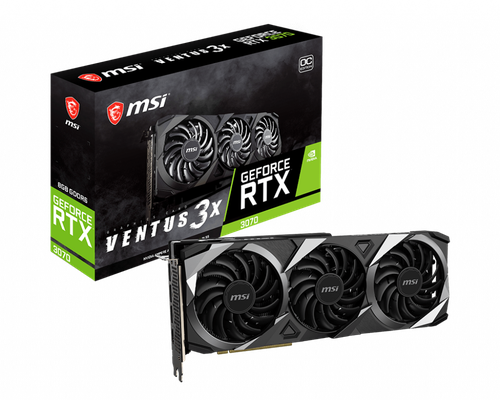 MSI Gaming GeForce RTX 3070 8GB GDRR6 256-Bit HDMI/DP TORX Fan 3.0 Ampere Architecture OC Graphics Card (RTX 3070 VENTUS 3X OC)