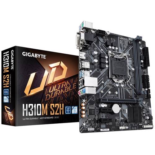اللوحة الأم H310M S2H فائقة التحمل مع GIGABYTE 8118 Gaming LAN، PCIe Gen2 x2 M.2، HDMI 1.4، DVI-D، D-Sub Ports for Multiple Display، Anti-sulfur Resistor، Smart Fan 5، CEC 2019 جاهز