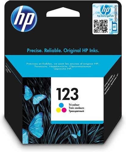خرطوشة حبر اتش بي HP 123 ثلاثي الألوان (سماوي - ازرق ، أحمر - وردي ، أصفر)