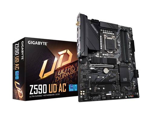 جيجابت Z590 UD AC (LGA 1200/ انتل Z590/ATX/تريبل M.2/PCIE 4.0/يو اس بي 3.2 الجيل 2/ انتل اللاسلكية AC/2.5 جيجابت شبكة LAN /اللوحة الأم)