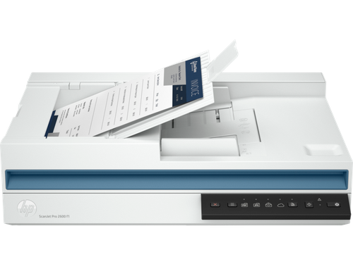 ماسح ضوئي اتش بي HP سكان جيت برو 2600 f1، مسح ضوئي سريع على الوجهين ووحدة تغذية تلقائية للمستندات