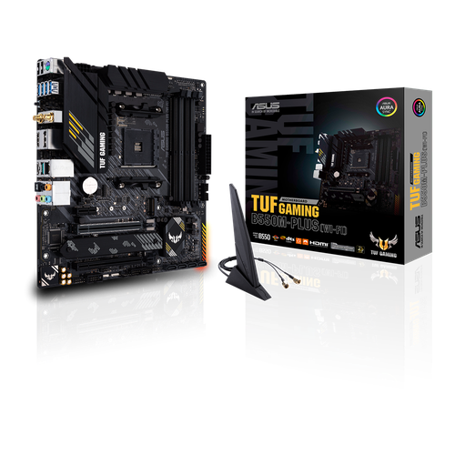 ASUS TUF Gaming B550-PLUS WiFi AMD AM4 Zen 3 Ryzen 5000 & 3rd Gen Ryzen ATX Gaming Motherboard (PCIe 4.0, WiFi 6, 2.5Gb LAN, BIOS Flashback, USB 3.2 Gen 2