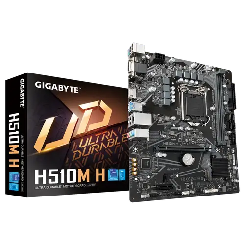 لوحة أم من قيقابايت فائقة التحمل  Intel® H510M مع 6 + 2 مراحل VRM رقمية ، PCIe 4.0 * تصميم ، Realtek GbE LAN ، مقاوم للكبريت ، مروحة ذكية 6