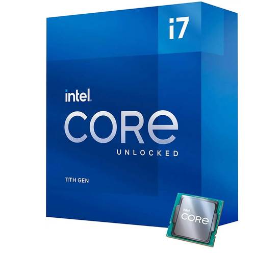 معالج كمبيوتر مكتبي انتل كور i7-11700K ثماني النواة بسرعة تصل الى 5.0 جيجاهرتز بدون تحديد LGA1200 (سلسلة انتل 500 وشريحة سلسلة 400 سيليكت) 