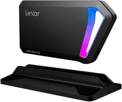 ليكسار هارديسك محمول SSD SL660 BLAZE للالعاب 1 تيرا خارجي USB 3.2 وسيط تخزين ذو حالة ثابتة مع مصابيح LED RGB قراءة حتى 2000 ميجابايت/ثانية كتابة 1900 منفذ التوصيل USB Type-C
