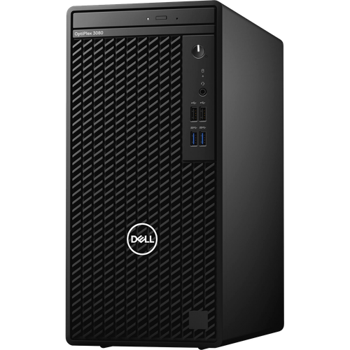 Dell OptiPlex 3080 MT مع معالج Core i5-10500 / ذاكرة وصول عشوائي سعة 4 جيجابايت / محرك أقراص صلبة سعة 1 تيرابايت / بطاقة رسومات Intel مدمجة / Ubuntu Linux أسود - 3080-I5