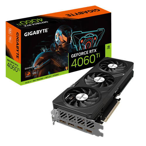 Gigabyte GeForce RTX 4060Ti Gaming OC Graphics Card, 8GB, 3 Fans