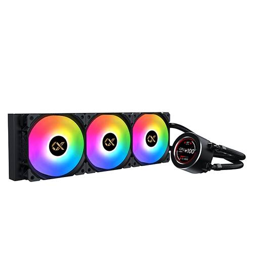 Xigmatek Frozr-O II Arctic 360 Water Processor Cooler, Three Fans, ARGB, Black Color