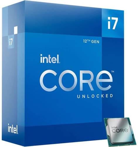معالج كمبيوتر مكتبي انتل كور i7-12700K، 12 (8 بي+ 4 اي ) نواة بسرعة تصل الى 5.0 جيجاهرتز غير محددة، شريحة انتل من سلسلة 600 بقدرة 125 واط، LGA1700