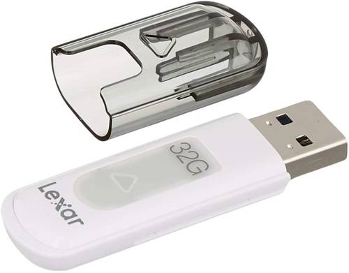 محرك أقراص فلاش Jumpdrive V100 USB 3.0 من ليكسر سعة 32 جيجا بايت رمادي 