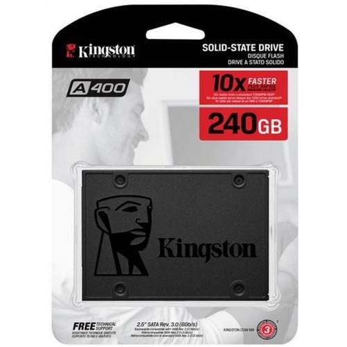 هارديسك اس اس دي من كينقستون SSD 2.5، ساتا 3، 240 جيجا، هارد ديسك بديل لزيادة الاداء، اسود، Sa400S37