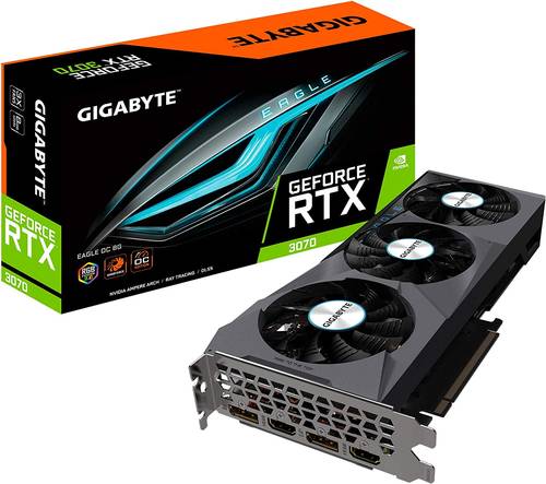 Gigabyte GeForce RTX 3070 Eagle OC 8G Graphics Card, 3X WINDFORCE Fans, 8GB 256-bit GDDR6, GV-N3070EAGLE OC-8GD Video Card