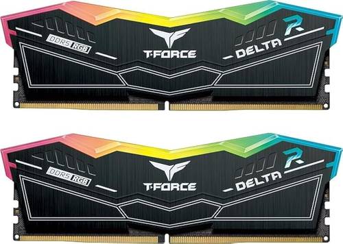 ذاكرة DDR5 تي فورس دلتا باضاءة RGB و16GB (2×8GB) 5200MHz (PC5 41600) CL40، وحدة RAM للكمبيوتر المكتبي (لون اسود)، لجهاز  من تيم جروب