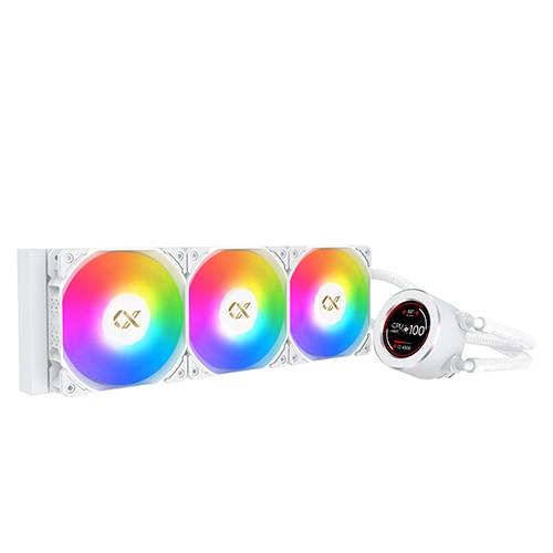 Xigmatek Frozr-O II Arctic 360 Water Processor Cooler, Three Fans, ARGB, White Color