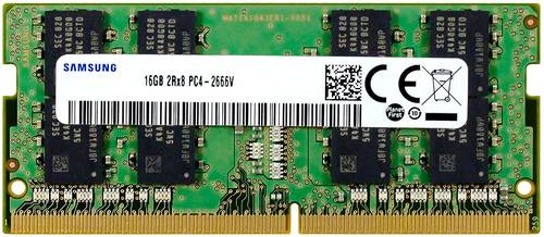 Samsung 16GB DDR4 PC4-21300 ، 2666V ، 260 PIN رام - الذاكرة الرئيسية لأجهزة الكمبيوتر المحمول (16 جيجابايت)