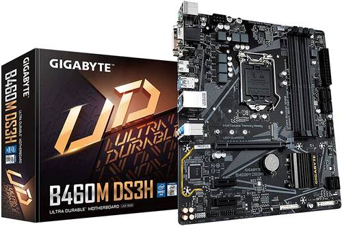 جيجابايت B460M DS3H (LGA1200/انتل/B460/مايكرو ATX/M.2/ساتا 6 جيجا/ثانية، /USB 3.2 الجيل 1/DDR4/لوحة ام)