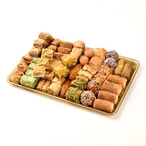 صحن حلا شيرة ( حلا شيرة مشكل مع بقلاوة مشكل ) 1000 غرام