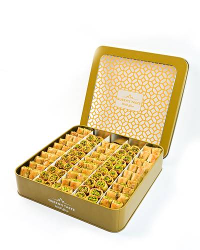 pistachio baklava fingers tin box