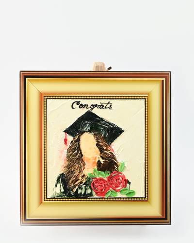 كيكة تخرج رسم مع البرواز 1