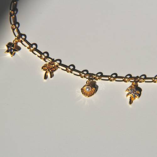 سوارة charms مطليه ذهب