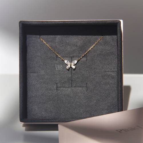 سلسال Butterfly- مطلي ذهب
