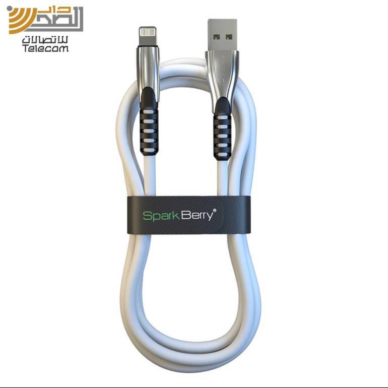 كيبل ايفون ربل بطول ١.٢٠ من شركة سبارك بيري البريطانية ابيض