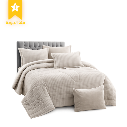 Oksana Double Sized Winter Fur Bedding - 6 Piece