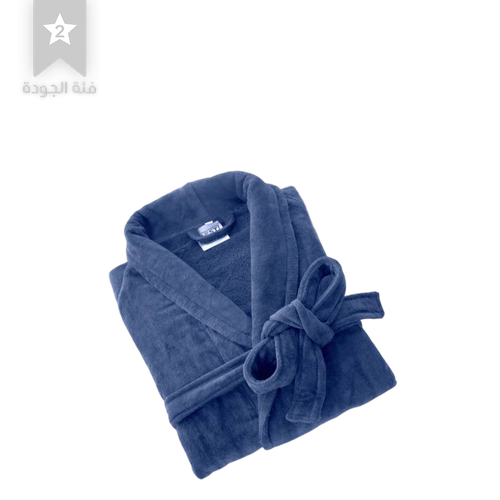 Dark blue terry bathrobe XL