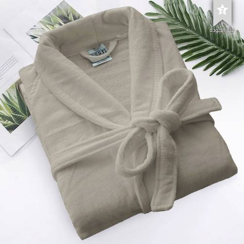 روب مخمل شانيل لون كريم  XL