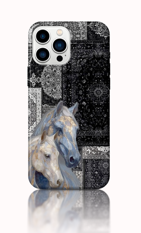 Blue Horse Mosaic Case