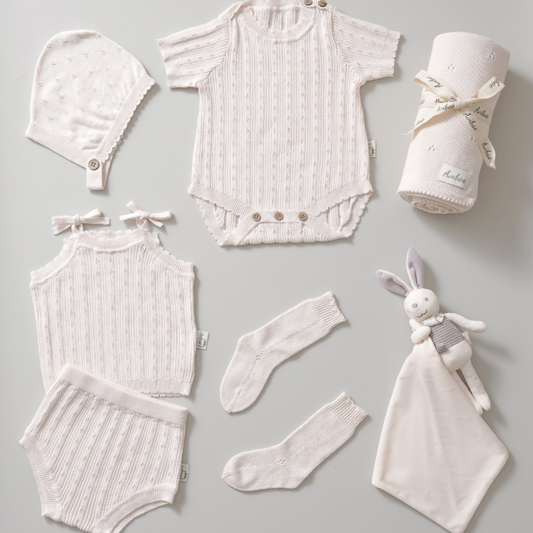 Cream Pointelle Set | طقم بوانتيل كريمي