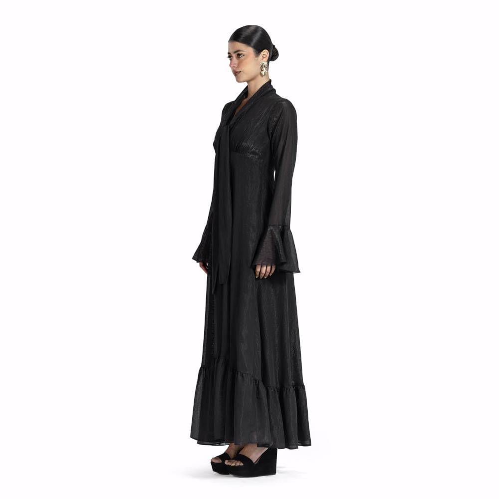 Maison Ein Shimmer Chiffon Lined Maxi Dress