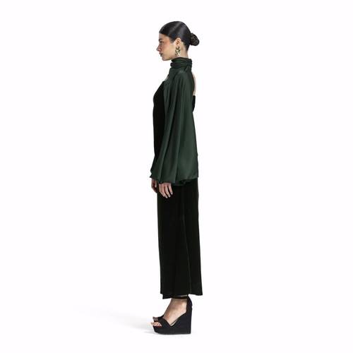 Maison Ein Velvet & Silk Maxi Dress 3