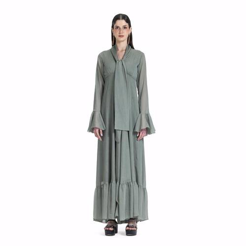 Maison Ein Shimmer Chiffon Lined Maxi Dress 1