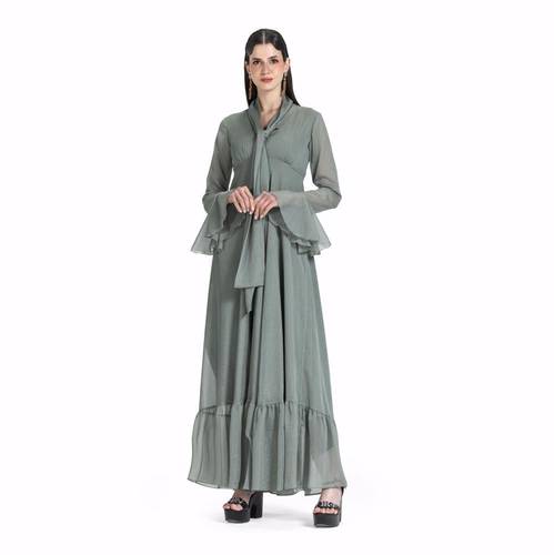 Maison Ein Shimmer Chiffon Lined Maxi Dress 5